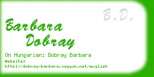 barbara dobray business card